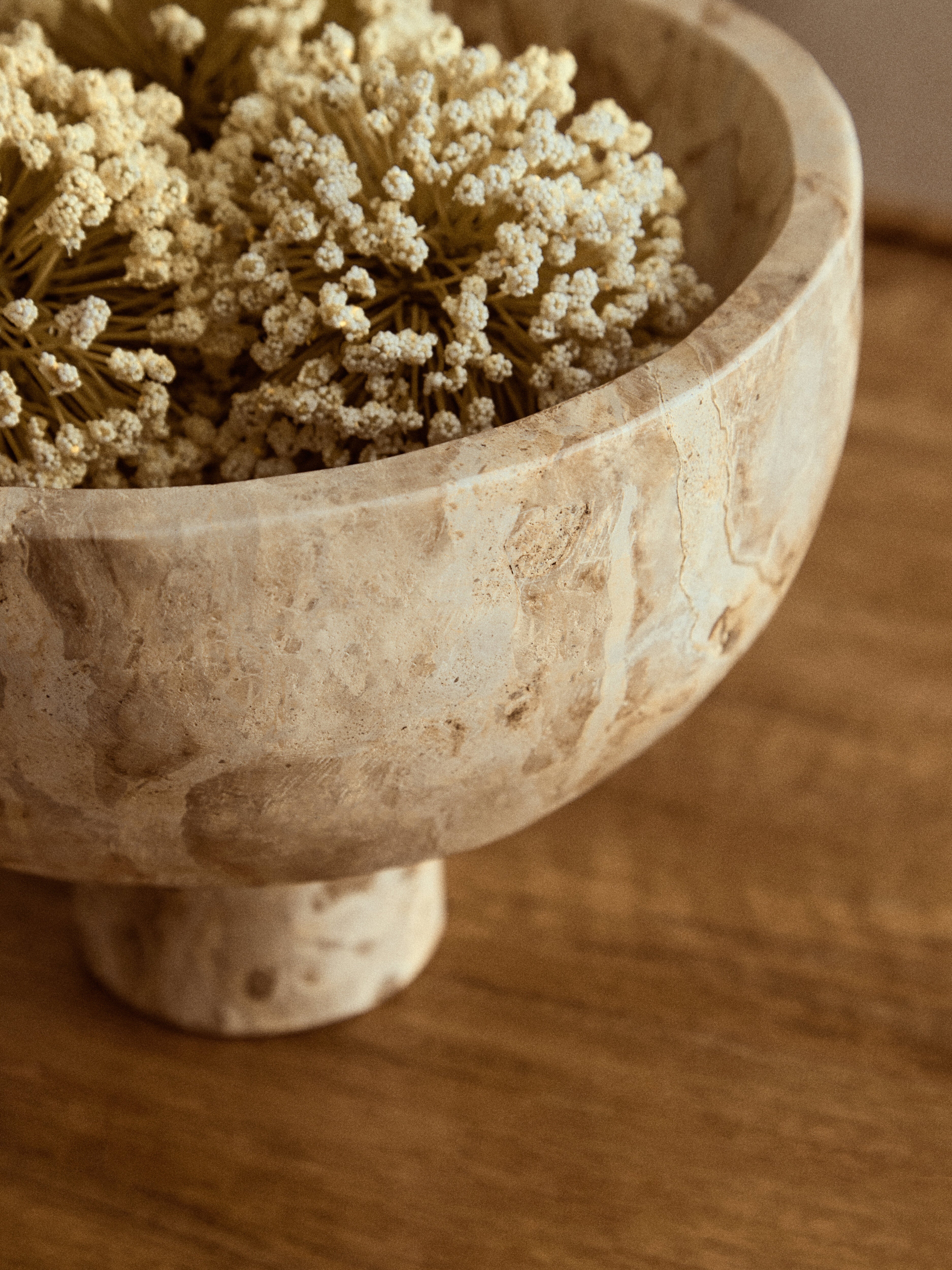 Como Chocolate Marble Pedestal Bowl